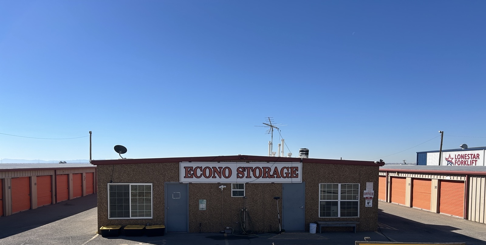 I-10 Econo Storage facility storefront in El Paso, TX